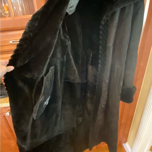 Genuine Sheepskin Full-Length Shearling Coat with Wool Lining - 6P - Picture 6 of 11